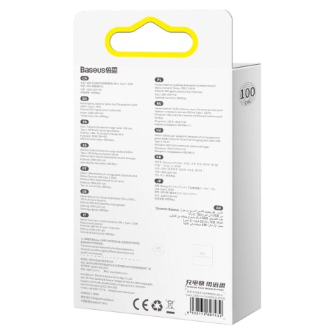 Baseus Dynamic Series kabel USB - USB Typ C 100W 1m szary (CALD000616) Baseus Dynamic Series kabel USB - USB Typ C 100W 1m szary (CALD000616)