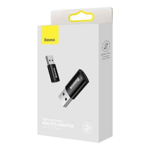 Baseus Ingenuity Series Mini przejściówka adapter USB 3.1 OTG do USB Typ C czarny (ZJJQ000101) Baseus Ingenuity Series Mini przejściówka adapter USB 3.1 OTG do USB Typ C czarny (ZJJQ000101)