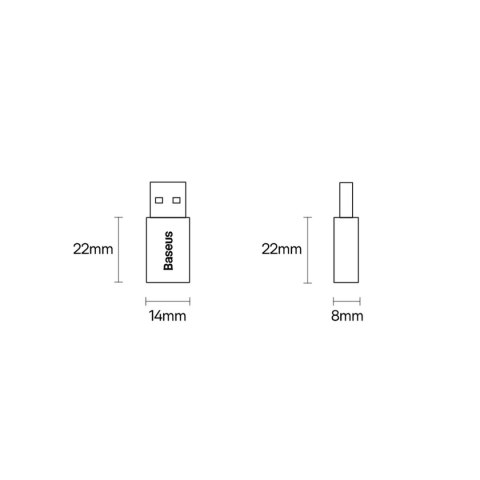 Baseus Ingenuity Series Mini przejściówka adapter USB 3.1 OTG do USB Typ C czarny (ZJJQ000101) Baseus Ingenuity Series Mini przejściówka adapter USB 3.1 OTG do USB Typ C czarny (ZJJQ000101)