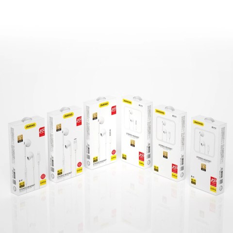 Dudao X14PROL-W1 słuchawki douszne ze złączem Lightning biały (X14PROL-W1)