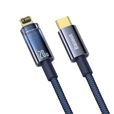 Kabel Baseus CATS000003 Lightning - USB-C 20W 480Mb/s 1m - niebieski Kabel Baseus CATS000003 Lightning - USB-C 20W 480Mb/s 1m - niebieski