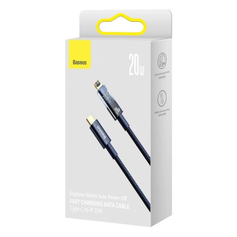 Kabel Baseus CATS000003 Lightning - USB-C 20W 480Mb/s 1m - niebieski Kabel Baseus CATS000003 Lightning - USB-C 20W 480Mb/s 1m - niebieski