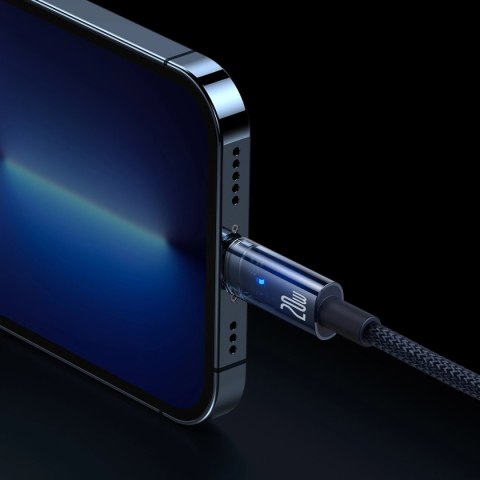 Kabel Baseus CATS000003 Lightning - USB-C 20W 480Mb/s 1m - niebieski Kabel Baseus CATS000003 Lightning - USB-C 20W 480Mb/s 1m - niebieski