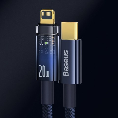 Kabel Baseus CATS000003 Lightning - USB-C 20W 480Mb/s 1m - niebieski Kabel Baseus CATS000003 Lightning - USB-C 20W 480Mb/s 1m - niebieski