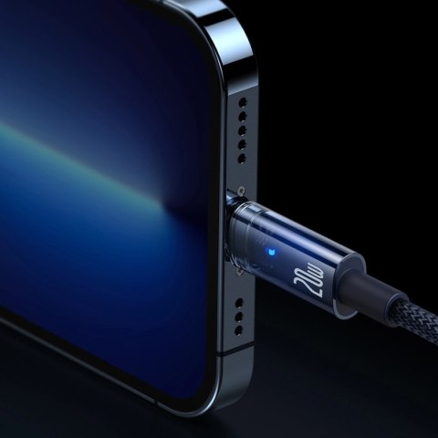 Kabel Baseus CATS000003 Lightning - USB-C 20W 480Mb/s 1m - niebieski Kabel Baseus CATS000003 Lightning - USB-C 20W 480Mb/s 1m - niebieski