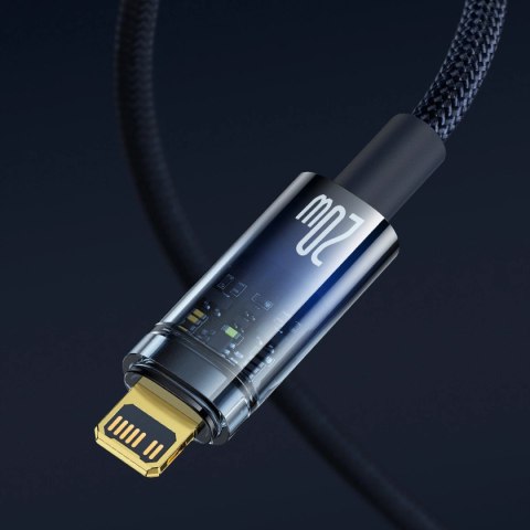 Kabel Baseus CATS000003 Lightning - USB-C 20W 480Mb/s 1m - niebieski Kabel Baseus CATS000003 Lightning - USB-C 20W 480Mb/s 1m - niebieski