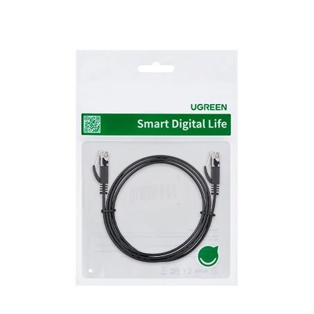 Kabel Ugreen NW102 50176 płaski sieciowy LAN Ethernet Cat. 6 5m - czarny
