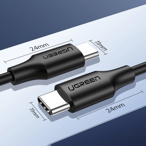 Kabel Ugreen US286 USB-C - USB-C 3A 480Mb/s 3m - czarny