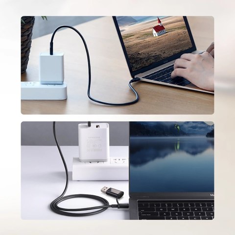 Kabel Ugreen US286 USB-C - USB-C PD QC 3A 480Mb/s 1m - czarny