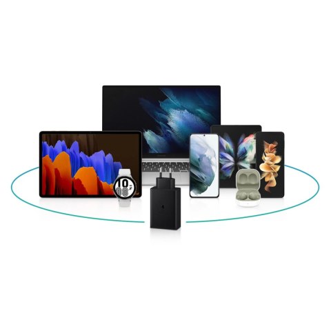 Samsung ładowarka sieciowa 2x USB Typ C / USB PPS, Power Delivery PD 65W, QC 3.0, AFC, FCP czarny (EP-T6530NBEGEU) Samsung ładowarka sieciowa 2x USB Typ C / USB PPS, Power Delivery PD 65W, QC 3.0, AFC, FCP czarny (EP-T6530NBEGEU)