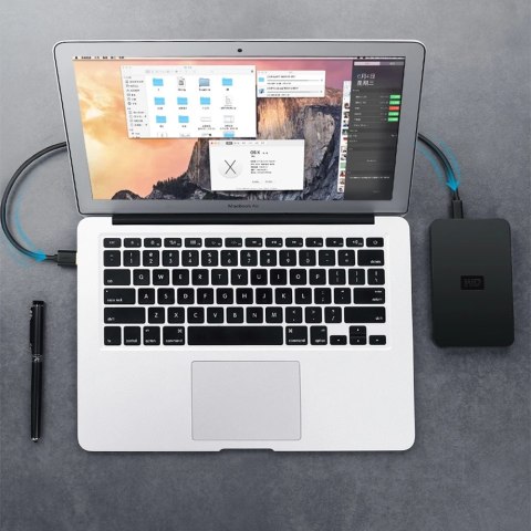Ugreen 5-pinowy pozłacany kabel USB - mini USB 0,25m czarny (US132)