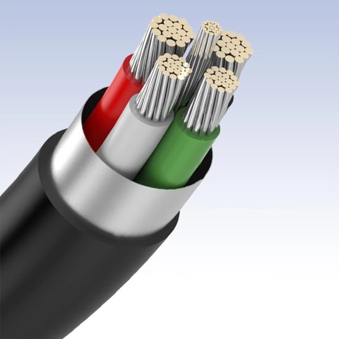 Ugreen 5-pinowy pozłacany kabel USB - mini USB 0,25m czarny (US132)