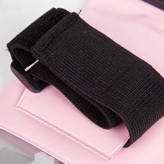 Wodoodporne etui z opaską do telefonu armband PVC - niebieskie