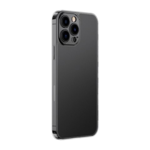 Baseus Frosted Glass Case etui pokrowiec do iPhone 13 Pro sztywna obudowa z żelową ramką czarny (ARWS001001) Baseus Frosted Glass Case etui pokrowiec do iPhone 13 Pro sztywna obudowa z żelową ramką czarny (ARWS001001)