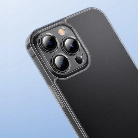 Baseus Frosted Glass Case etui pokrowiec do iPhone 13 Pro sztywna obudowa z żelową ramką czarny (ARWS001001) Baseus Frosted Glass Case etui pokrowiec do iPhone 13 Pro sztywna obudowa z żelową ramką czarny (ARWS001001)