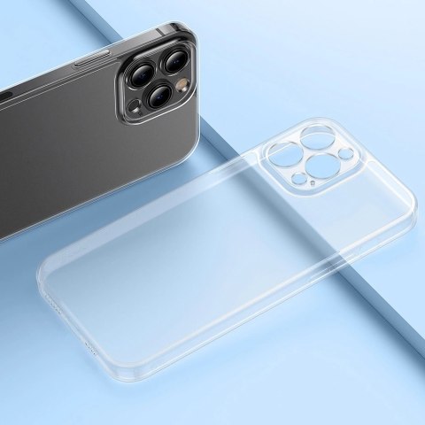Baseus Frosted Glass Case etui pokrowiec do iPhone 13 Pro sztywna obudowa z żelową ramką czarny (ARWS001001) Baseus Frosted Glass Case etui pokrowiec do iPhone 13 Pro sztywna obudowa z żelową ramką czarny (ARWS001001)