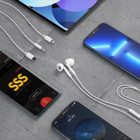 Dudao słuchawki douszne ze złączem USB Typu C biały (X14PROT) Dudao słuchawki douszne ze złączem USB Typu C biały (X14PROT)