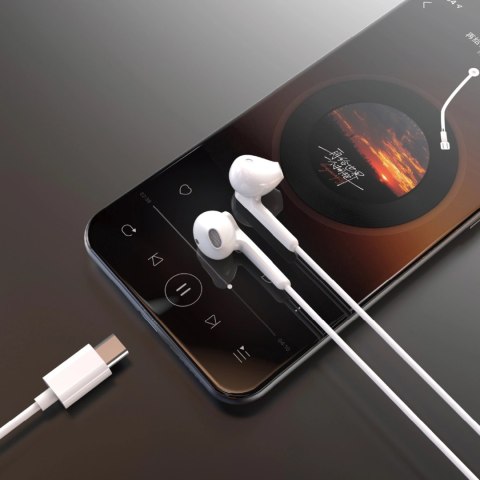 Słuchawki Dudao X3C douszne przewodowe USB-C 1.2m - białe