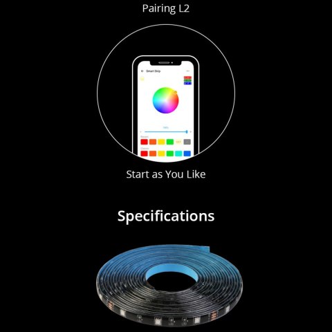 Sonoff L2-5M zestaw inteligentna wodoodporna taśma LED 5 m RGB pilot zasilacz Wi-Fi Sonoff L2-5M zestaw inteligentna wodoodporna taśma LED 5 m RGB pilot zasilacz Wi-Fi