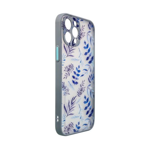 Design Case etui do iPhone 12 Pro Max pokrowiec w kwiaty ciemnoniebieski Design Case etui do iPhone 12 Pro Max pokrowiec w kwiaty ciemnoniebieski