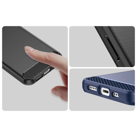 Carbon Case etui iPhone 14 elastyczny żelowy pokrowiec na tył plecki czarny