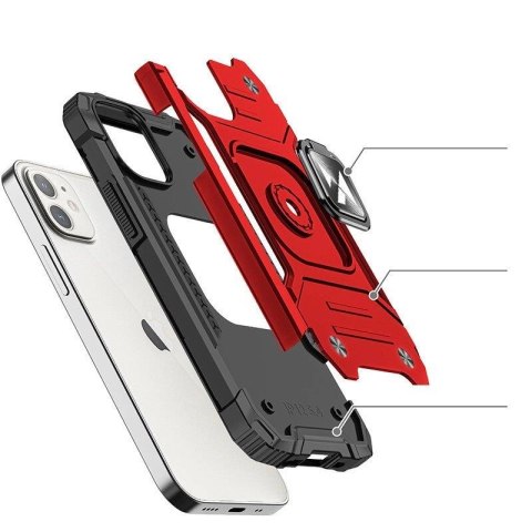 Wozinsky Ring Armor etui iPhone 14 Plus pancerny pokrowiec uchwyt magnetyczny ring czerwone Wozinsky Ring Armor etui iPhone 14 Plus pancerny pokrowiec uchwyt magnetyczny ring czerwone