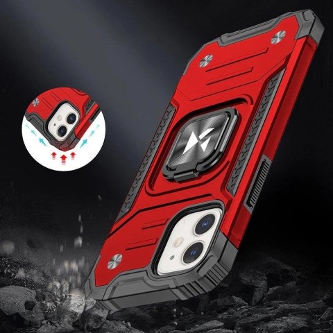Wozinsky Ring Armor etui iPhone 14 Plus pancerny pokrowiec uchwyt magnetyczny ring czerwone Wozinsky Ring Armor etui iPhone 14 Plus pancerny pokrowiec uchwyt magnetyczny ring czerwone