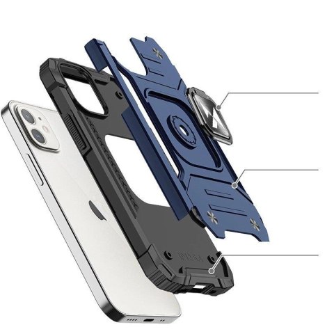 Wozinsky Ring Armor etui iPhone 14 Plus pancerny pokrowiec uchwyt magnetyczny ring niebieskie Wozinsky Ring Armor etui iPhone 14 Plus pancerny pokrowiec uchwyt magnetyczny ring niebieskie