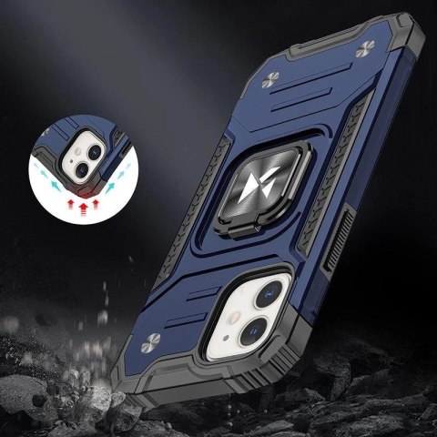 Wozinsky Ring Armor etui iPhone 14 Plus pancerny pokrowiec uchwyt magnetyczny ring niebieskie Wozinsky Ring Armor etui iPhone 14 Plus pancerny pokrowiec uchwyt magnetyczny ring niebieskie