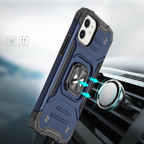 Wozinsky Ring Armor etui iPhone 14 Plus pancerny pokrowiec uchwyt magnetyczny ring niebieskie Wozinsky Ring Armor etui iPhone 14 Plus pancerny pokrowiec uchwyt magnetyczny ring niebieskie