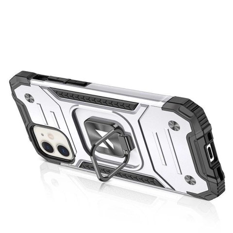 Wozinsky Ring Armor etui iPhone 14 pancerny pokrowiec uchwyt magnetyczny ring srebrne Wozinsky Ring Armor etui iPhone 14 pancerny pokrowiec uchwyt magnetyczny ring srebrne