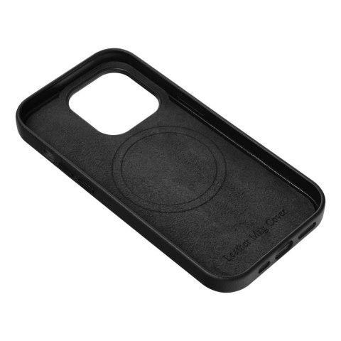 Futerał LEATHER MAG COVER kompatybilny z MagSafe do IPHONE 15 Plus czarny Futerał LEATHER MAG COVER kompatybilny z MagSafe do IPHONE 15 Plus czarny