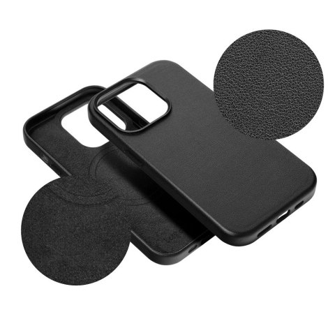 Futerał LEATHER MAG COVER kompatybilny z MagSafe do IPHONE 15 Plus czarny Futerał LEATHER MAG COVER kompatybilny z MagSafe do IPHONE 15 Plus czarny