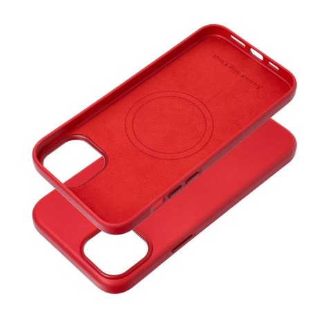 Futerał LEATHER MAG COVER kompatybilny z MagSafe do IPHONE 15 Plus czerwony Futerał LEATHER MAG COVER kompatybilny z MagSafe do IPHONE 15 Plus czerwony