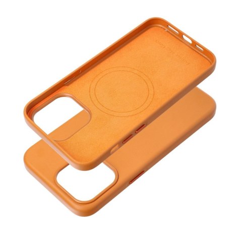 Futerał LEATHER MAG COVER kompatybilny z MagSafe do IPHONE 15 Pro Max pomarańczowy Futerał LEATHER MAG COVER kompatybilny z MagSafe do IPHONE 15 Pro Max pomarańczowy