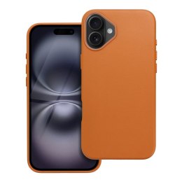 Futerał LEATHER MAG COVER kompatybilny z MagSafe do IPHONE 16 Plus pomarańczowy