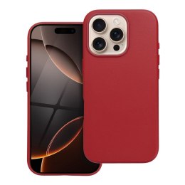 Futerał LEATHER MAG COVER kompatybilny z MagSafe do IPHONE 16 Pro czerwony
