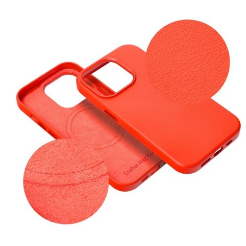 Futerał LEATHER MAG COVER kompatybilny z MagSafe do IPHONE 16 Pro czerwony Futerał LEATHER MAG COVER kompatybilny z MagSafe do IPHONE 16 Pro czerwony