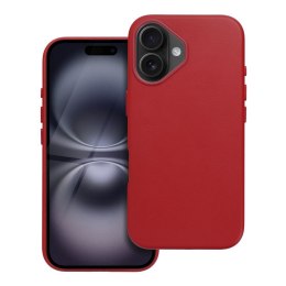 Futerał LEATHER MAG COVER kompatybilny z MagSafe do IPHONE 16 czerwony
