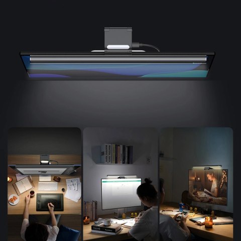 Baseus i-wok2 lampka LED na monitor do pulpitu oświetlenie ekranu czarny (DGIW000101)