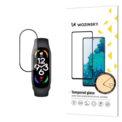 Wozinsky Full Glue Xiaomi Mi Band 7 szkło hartowane na ekran czarny Wozinsky Full Glue Xiaomi Mi Band 7 szkło hartowane na ekran czarny