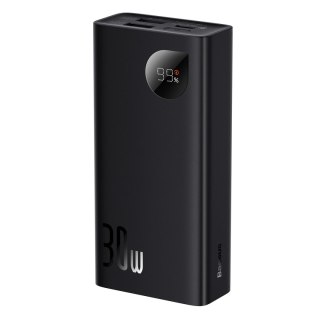 Baseus Adaman2 powerbank z wyświetlaczem cyfrowym 10000mAh 30W 2 x USB / 1x USB Typ C Overseas Edition PD QC SCP czarny (PPAD040
