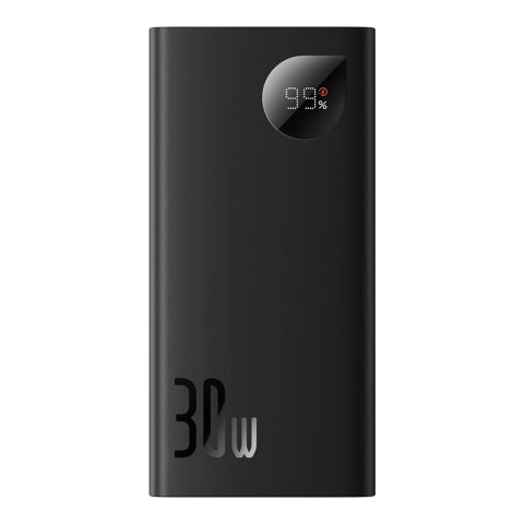 Baseus Adaman2 powerbank z wyświetlaczem cyfrowym 10000mAh 30W 2 x USB / 1x USB Typ C Overseas Edition PD QC SCP czarny (PPAD040