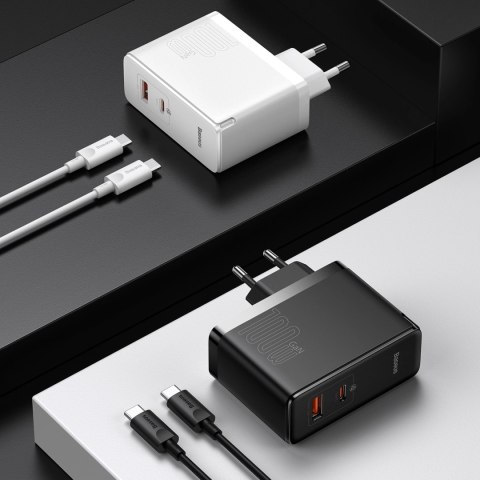 Baseus GaN5 Pro szybka uniwersalna ładowarka sieciowa GaN USB Typ C / USB 100W PD3.0, QC4.0+, AFC czarny (CCGP090201) Baseus GaN5 Pro szybka uniwersalna ładowarka sieciowa GaN USB Typ C / USB 100W PD3.0, QC4.0+, AFC czarny (CCGP090201)
