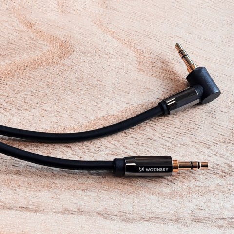 Wozinsky kabel AUX kątowy (męski-męski) kabel mini jack 3 m czarny Wozinsky kabel AUX kątowy (męski-męski) kabel mini jack 3 m czarny