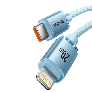 Kabel Baseus CAJY001303 Lightning - USB-C PD 20W 480Mb/s 1,2m - niebieski