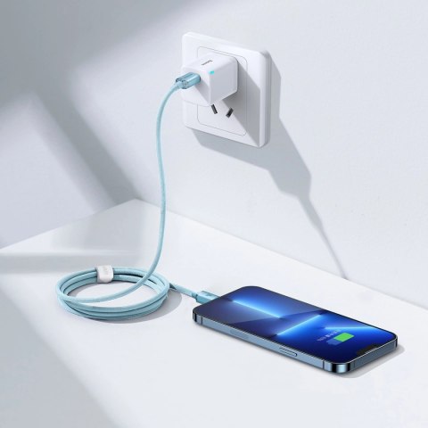 Kabel Baseus CAJY001303 Lightning - USB-C PD 20W 480Mb/s 1,2m - niebieski Kabel Baseus CAJY001303 Lightning - USB-C PD 20W 480Mb/s 1,2m - niebieski