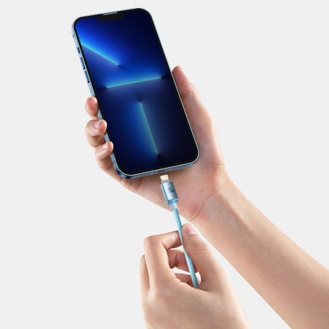 Kabel Baseus CAJY001303 Lightning - USB-C PD 20W 480Mb/s 1,2m - niebieski Kabel Baseus CAJY001303 Lightning - USB-C PD 20W 480Mb/s 1,2m - niebieski
