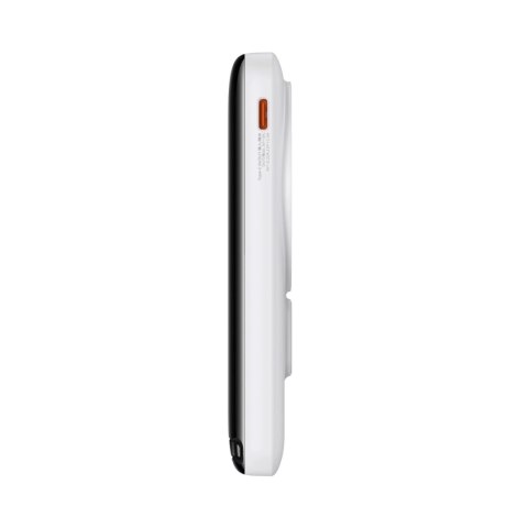 Baseus Magnetic Bracket powerbank z bezprzewodowym ładowaniem MagSafe 10000mAh 20W Overseas Edition biały (PPCX000202) + kabel U Baseus Magnetic Bracket powerbank z bezprzewodowym ładowaniem MagSafe 10000mAh 20W Overseas Edition biały (PPCX000202) + kabel U