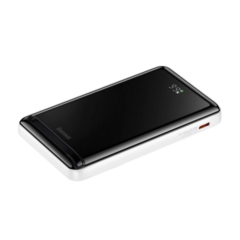 Baseus Magnetic Bracket powerbank z bezprzewodowym ładowaniem MagSafe 10000mAh 20W Overseas Edition biały (PPCX000202) + kabel U Baseus Magnetic Bracket powerbank z bezprzewodowym ładowaniem MagSafe 10000mAh 20W Overseas Edition biały (PPCX000202) + kabel U